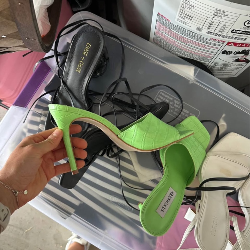Steve Madden Green Strappy Heels